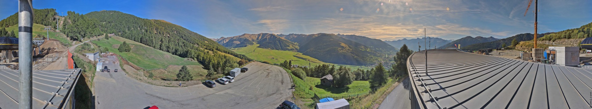 Archived image Webcam Panoramic view from mountain hut Plantapatsch in Watles (South Tyrol)