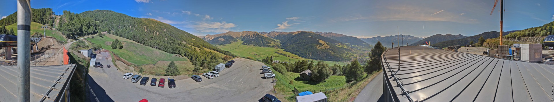 Archived image Webcam Panoramic view from mountain hut Plantapatsch in Watles (South Tyrol)