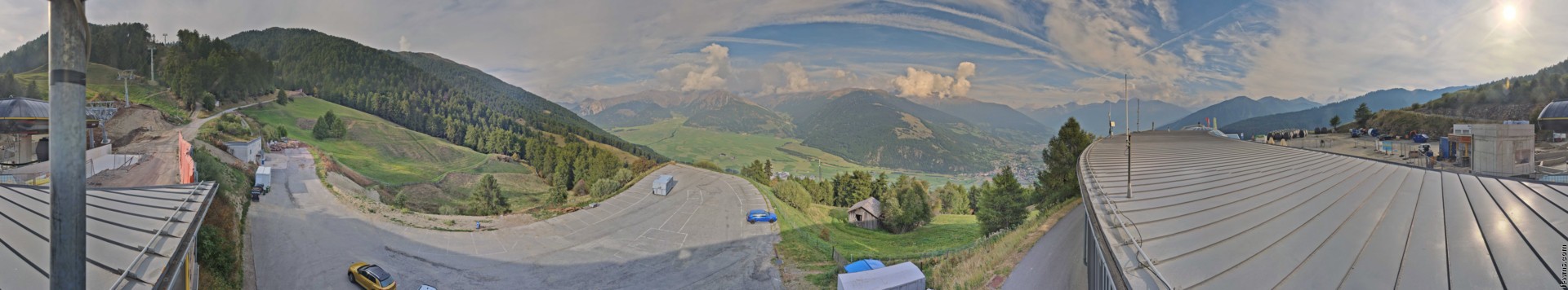 Archived image Webcam Panoramic view from mountain hut Plantapatsch in Watles (South Tyrol)
