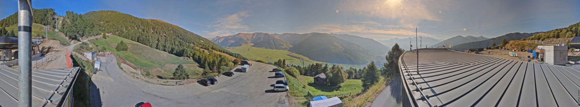Archived image Webcam Panoramic view from mountain hut Plantapatsch in Watles (South Tyrol)