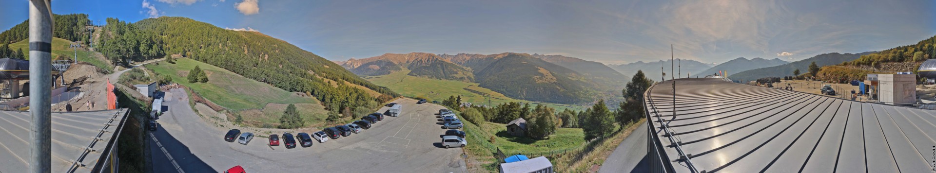 Archived image Webcam Panoramic view from mountain hut Plantapatsch in Watles (South Tyrol)