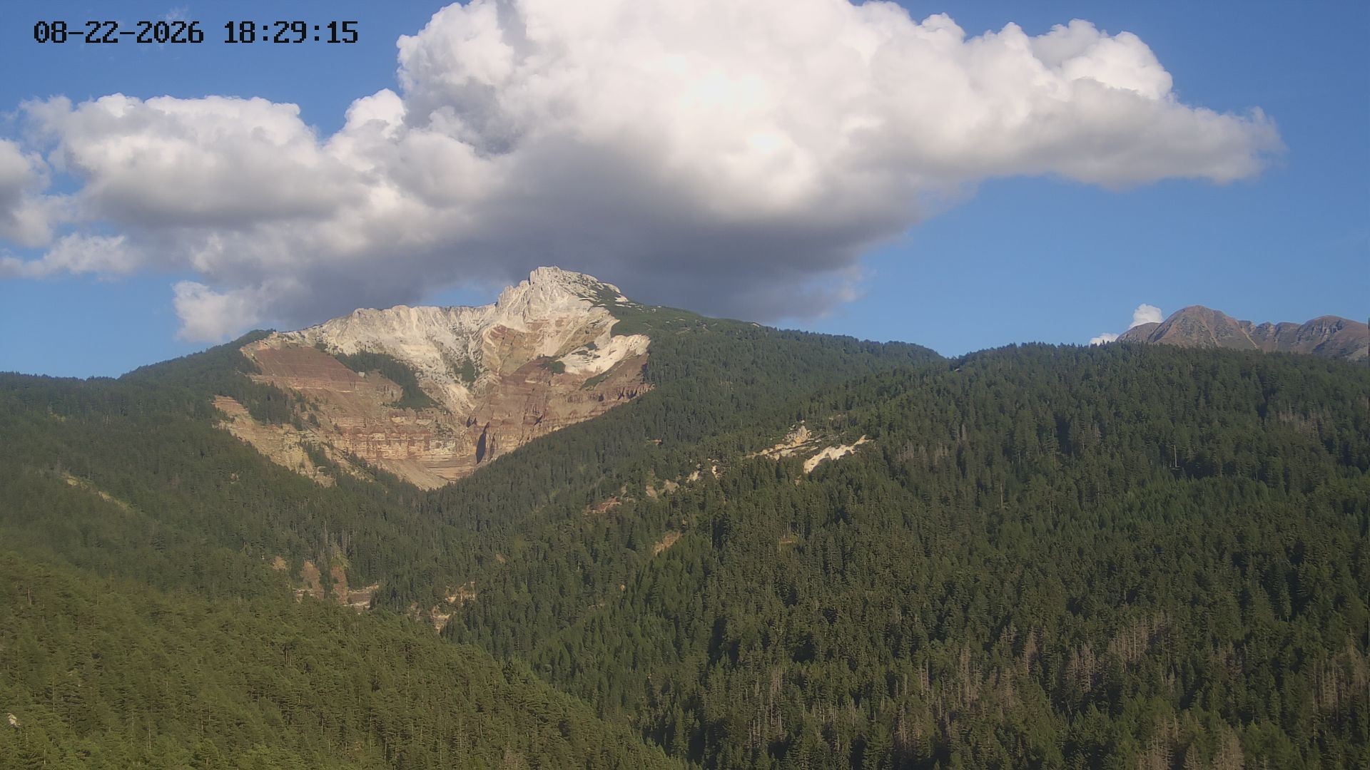 Archived image Webcam View of Canyon Bletterbach in South Tyrol