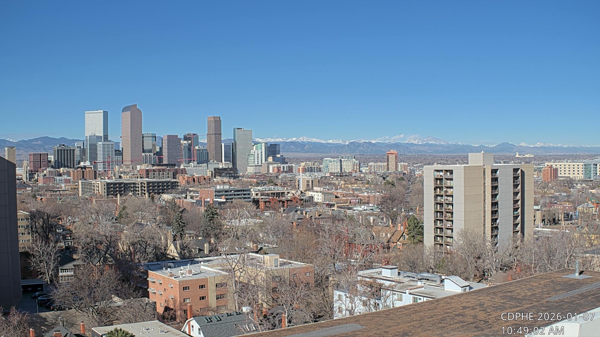 Archived image Webcam View of Downtown Denver Colorado