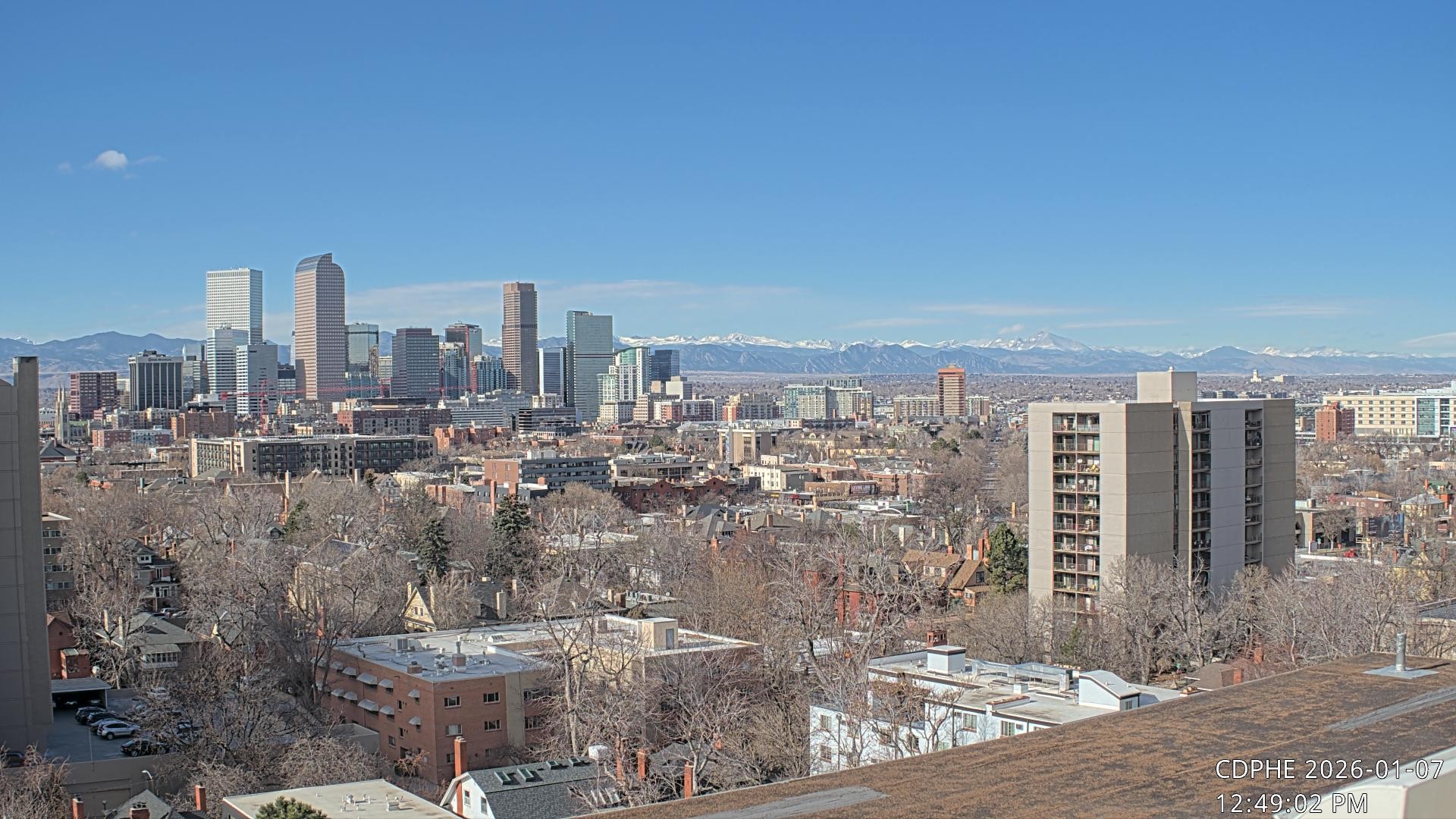 Archived image Webcam View of Downtown Denver Colorado