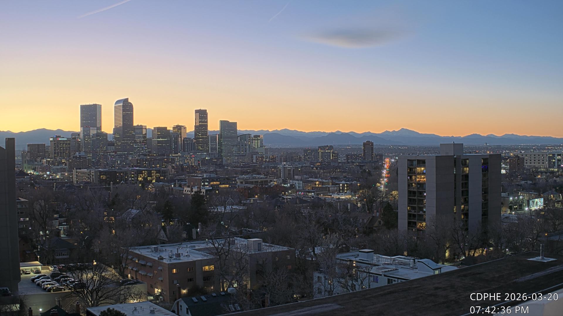 Archived image Webcam View of Downtown Denver Colorado