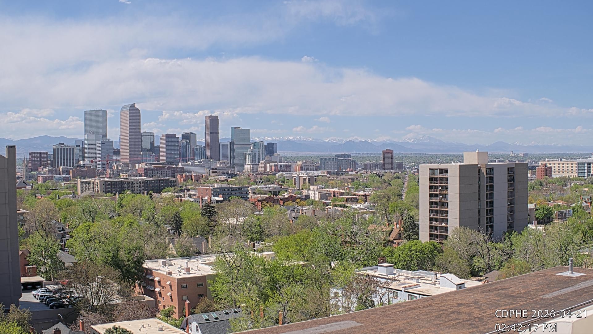 Archived image Webcam View of Downtown Denver Colorado