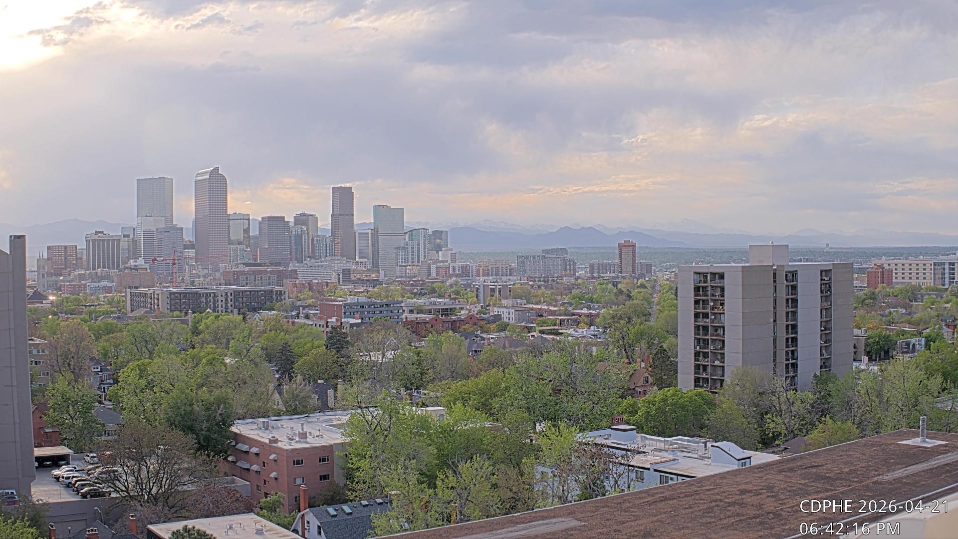 Archived image Webcam View of Downtown Denver Colorado