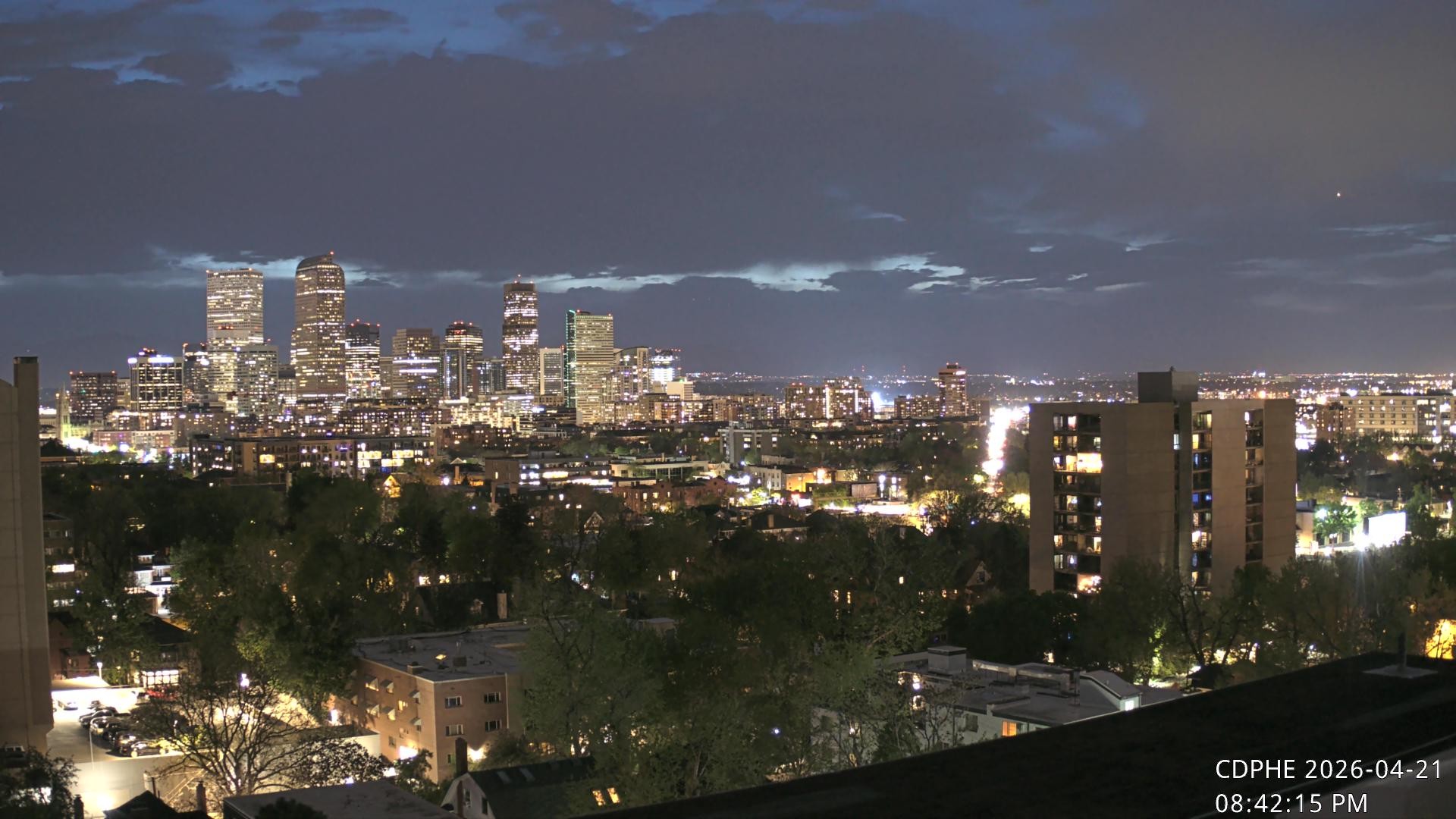 Archived image Webcam View of Downtown Denver Colorado