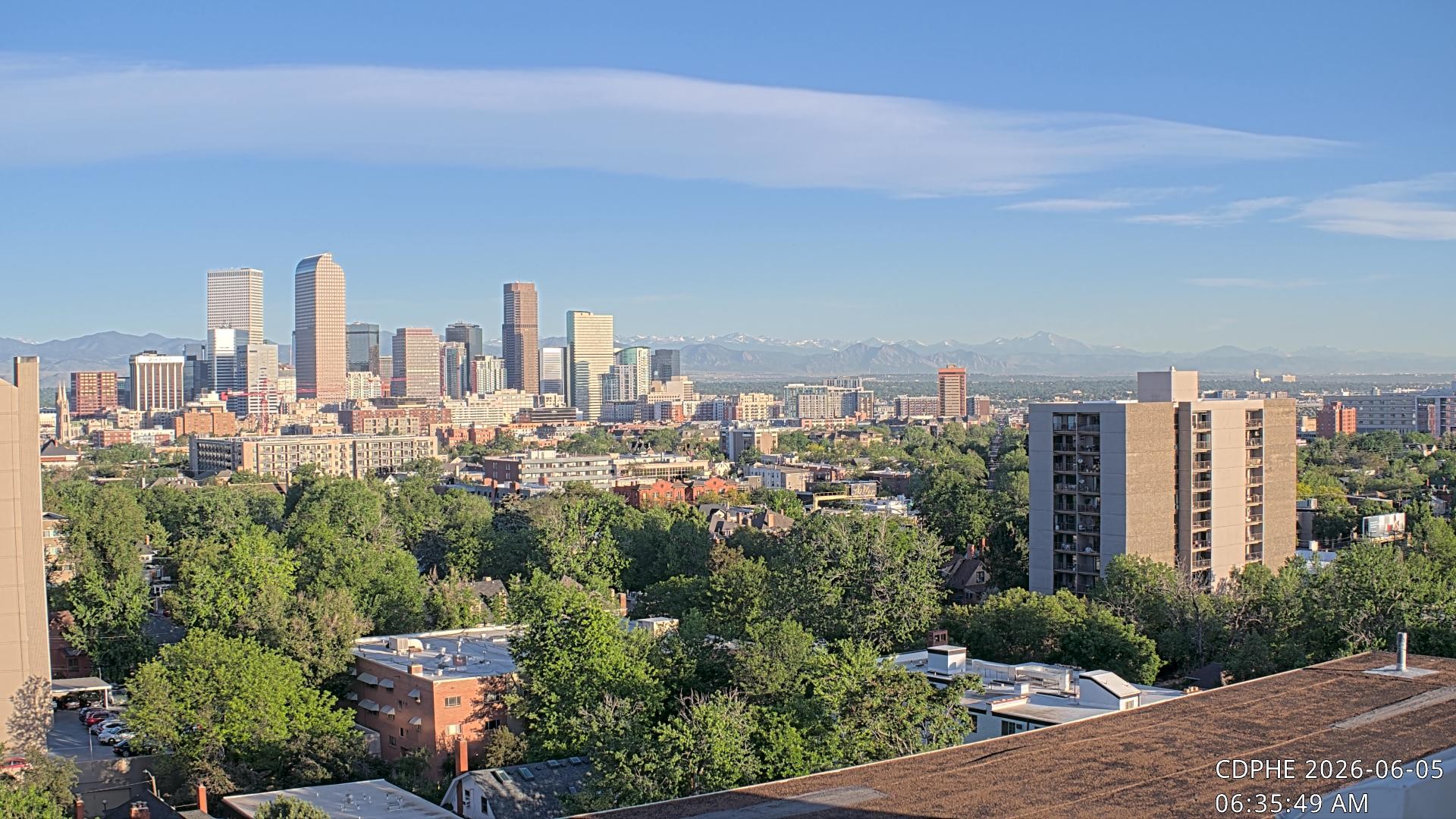 Archived image Webcam View of Downtown Denver Colorado