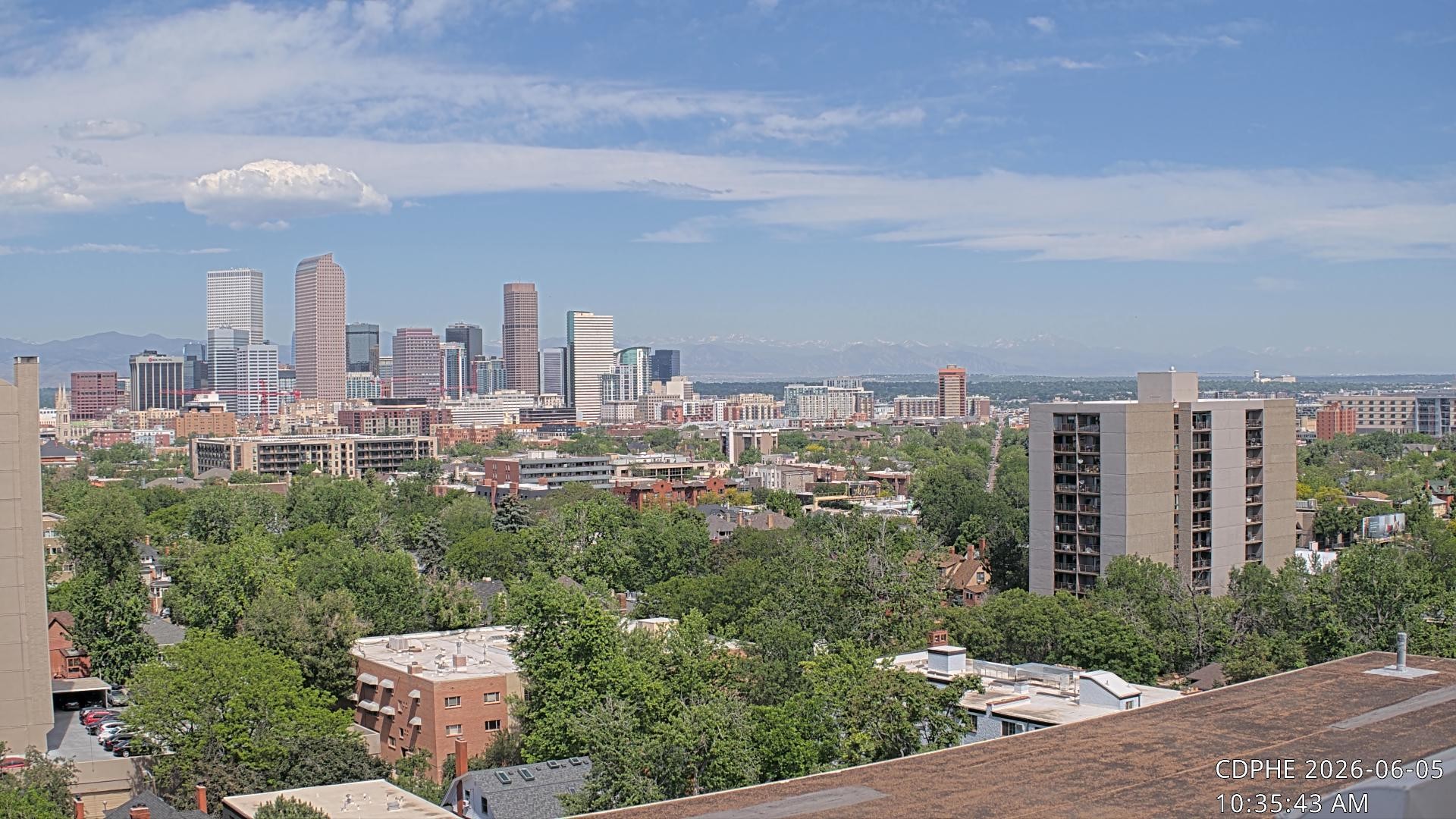 Archived image Webcam View of Downtown Denver Colorado