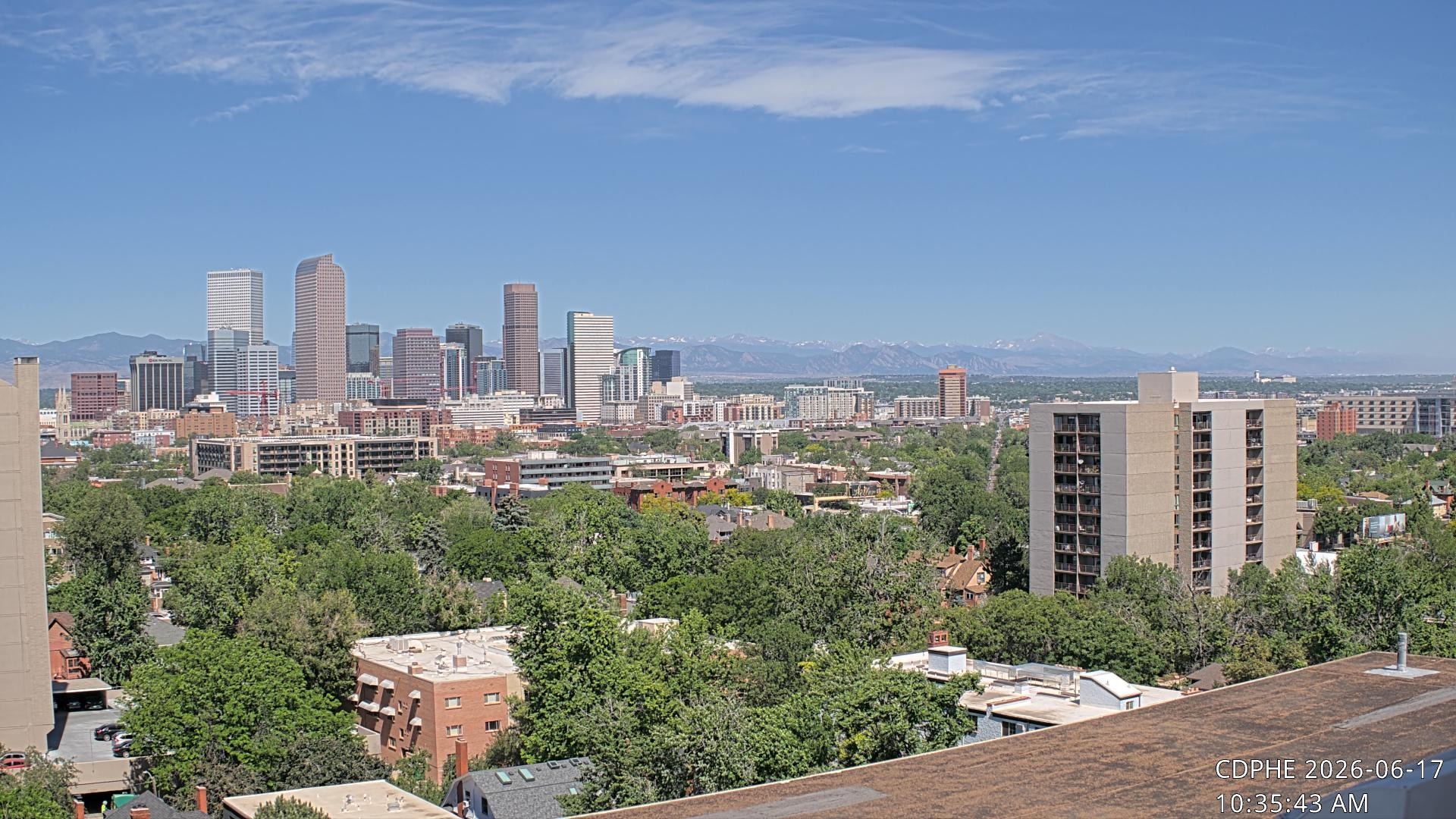 Archived image Webcam View of Downtown Denver Colorado