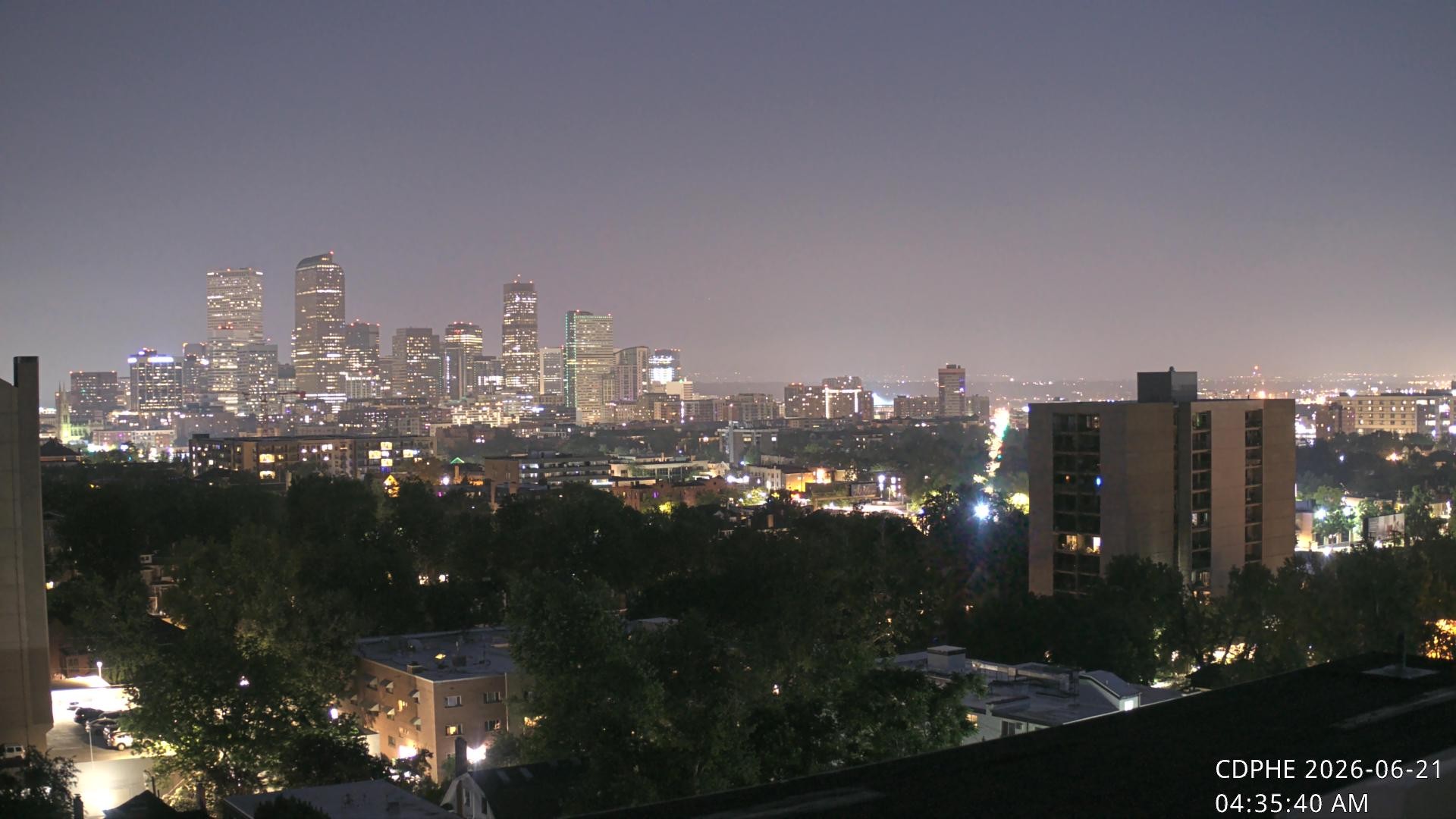 Archived image Webcam View of Downtown Denver Colorado