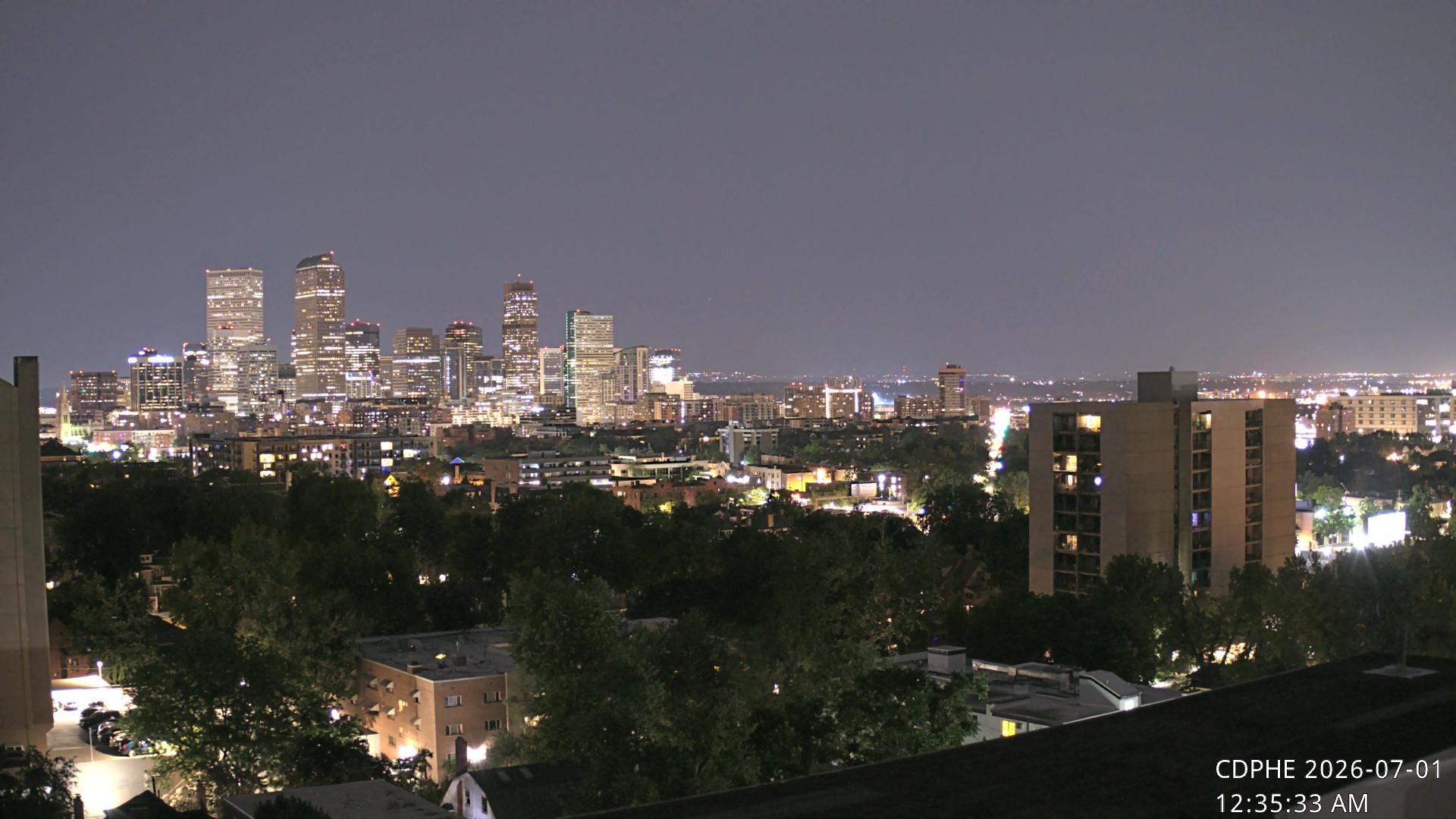 Archived image Webcam View of Downtown Denver Colorado