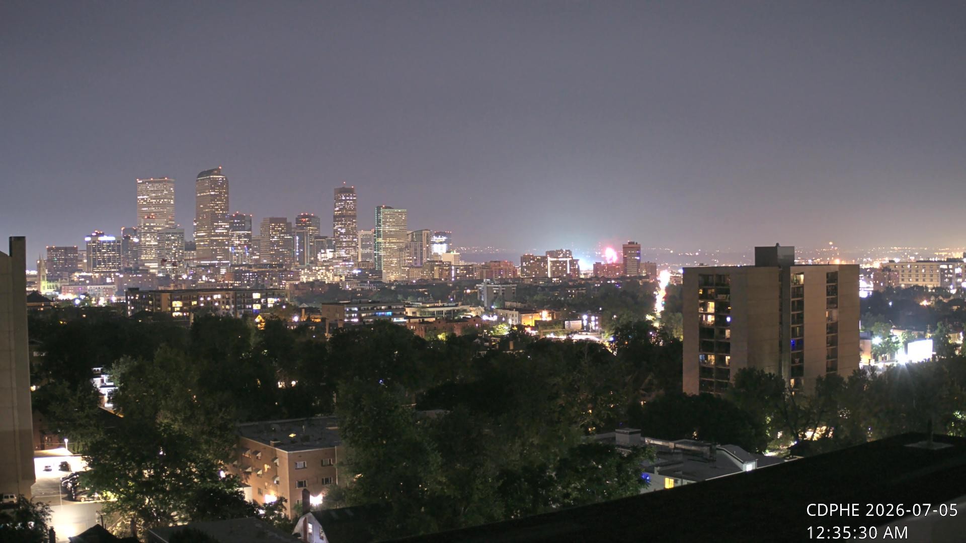 Archived image Webcam View of Downtown Denver Colorado