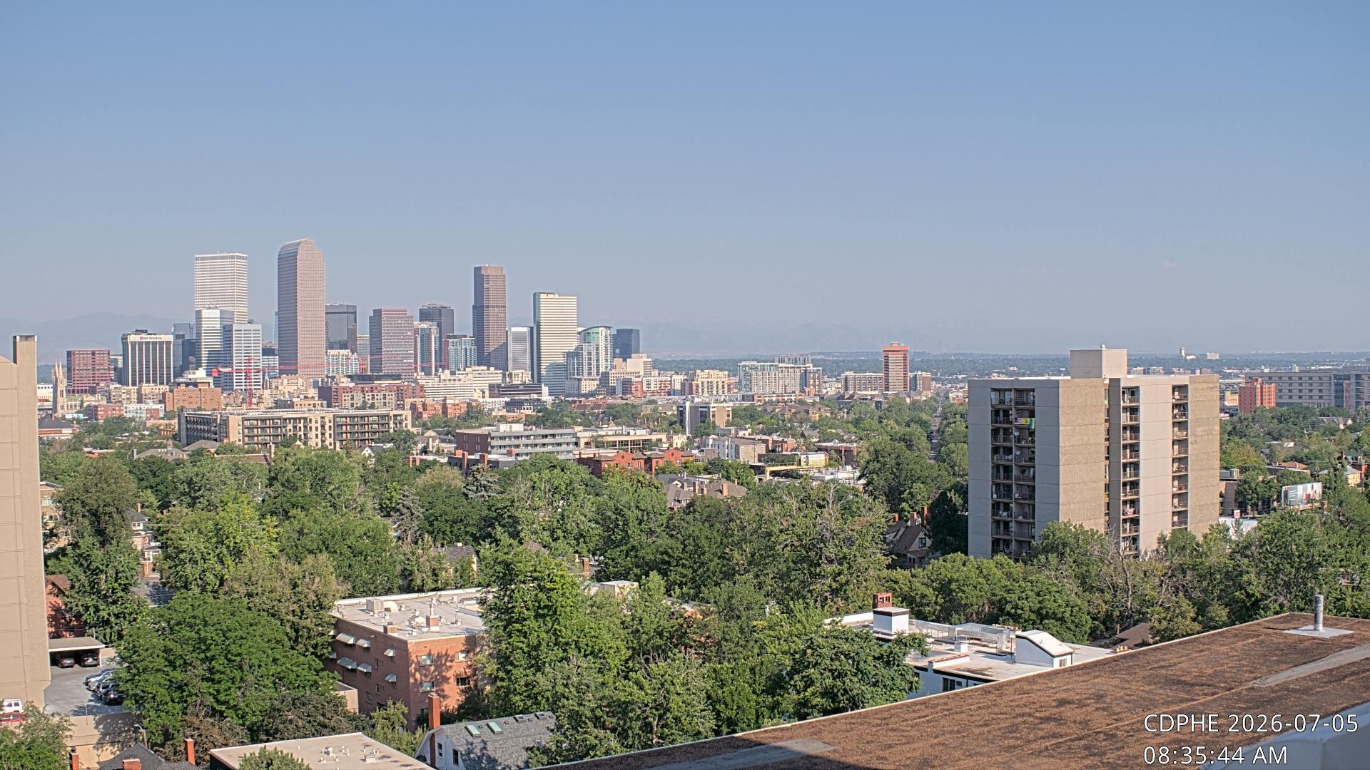 Archived image Webcam View of Downtown Denver Colorado