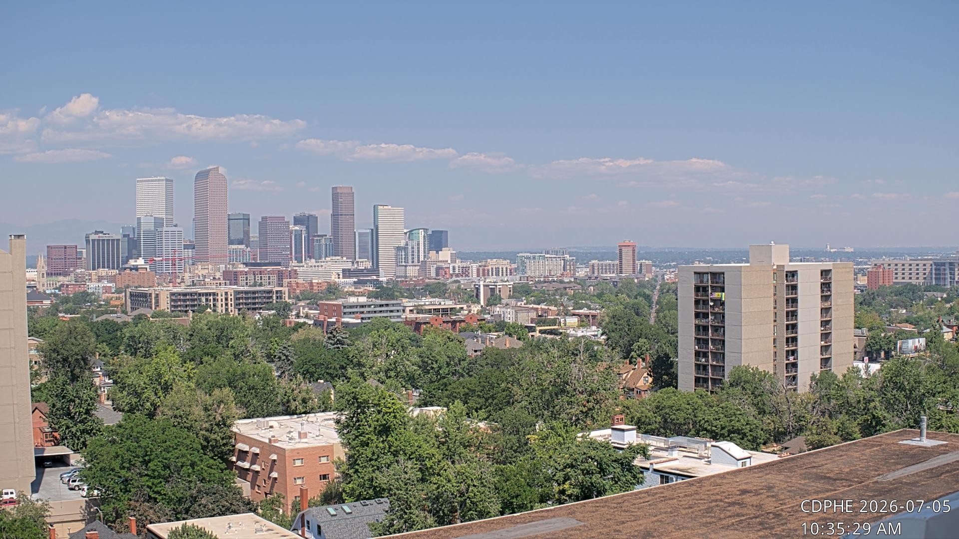 Archived image Webcam View of Downtown Denver Colorado