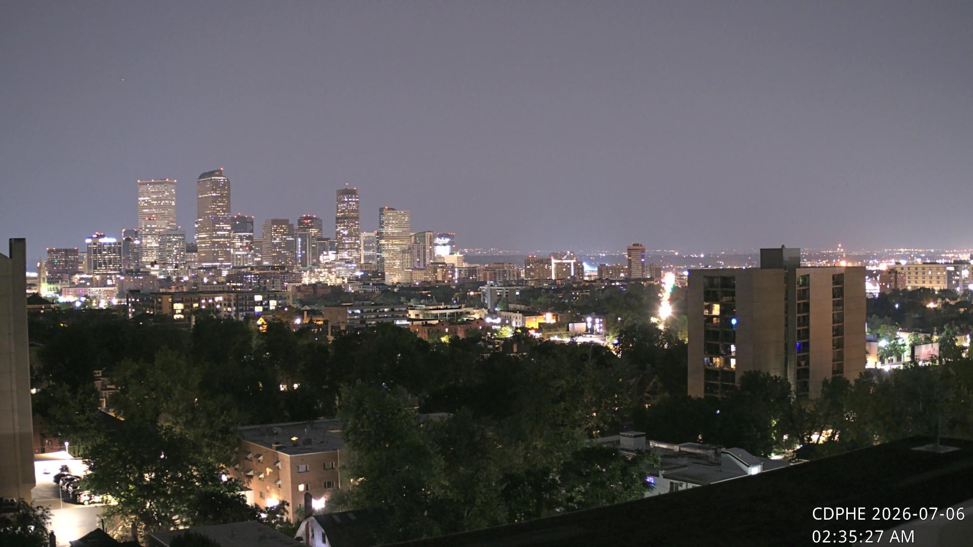 Archived image Webcam View of Downtown Denver Colorado