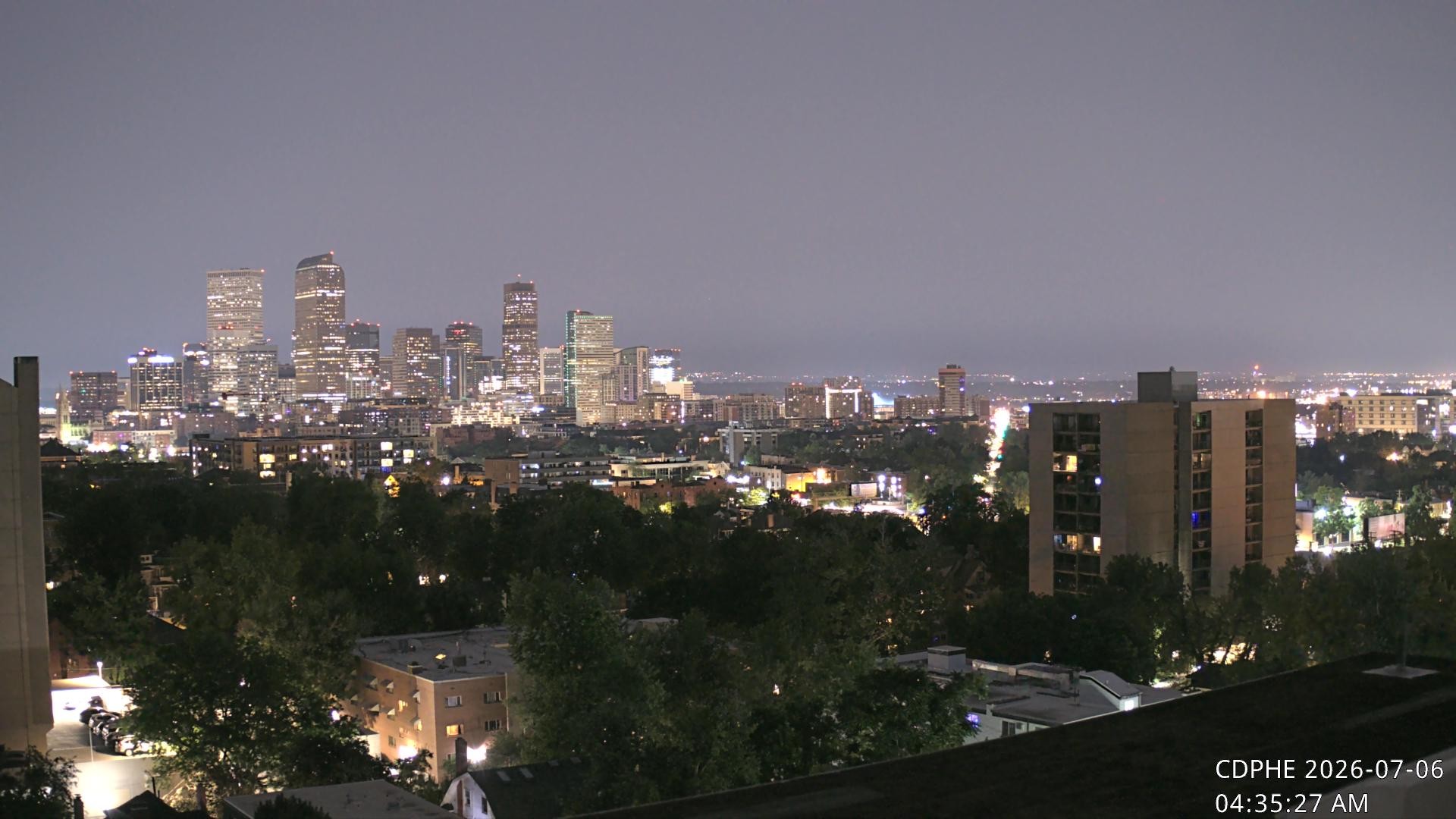 Archived image Webcam View of Downtown Denver Colorado