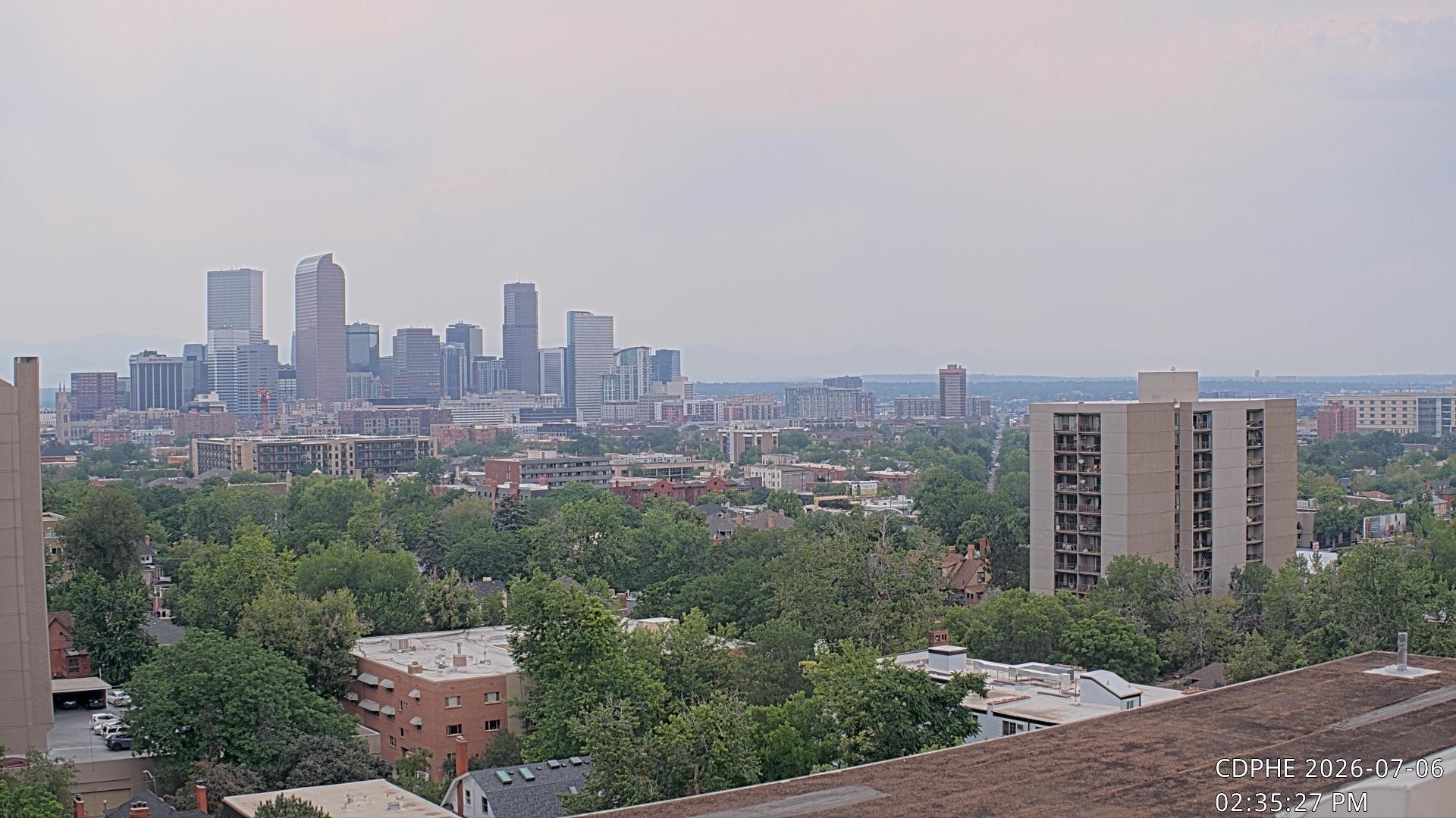Archived image Webcam View of Downtown Denver Colorado
