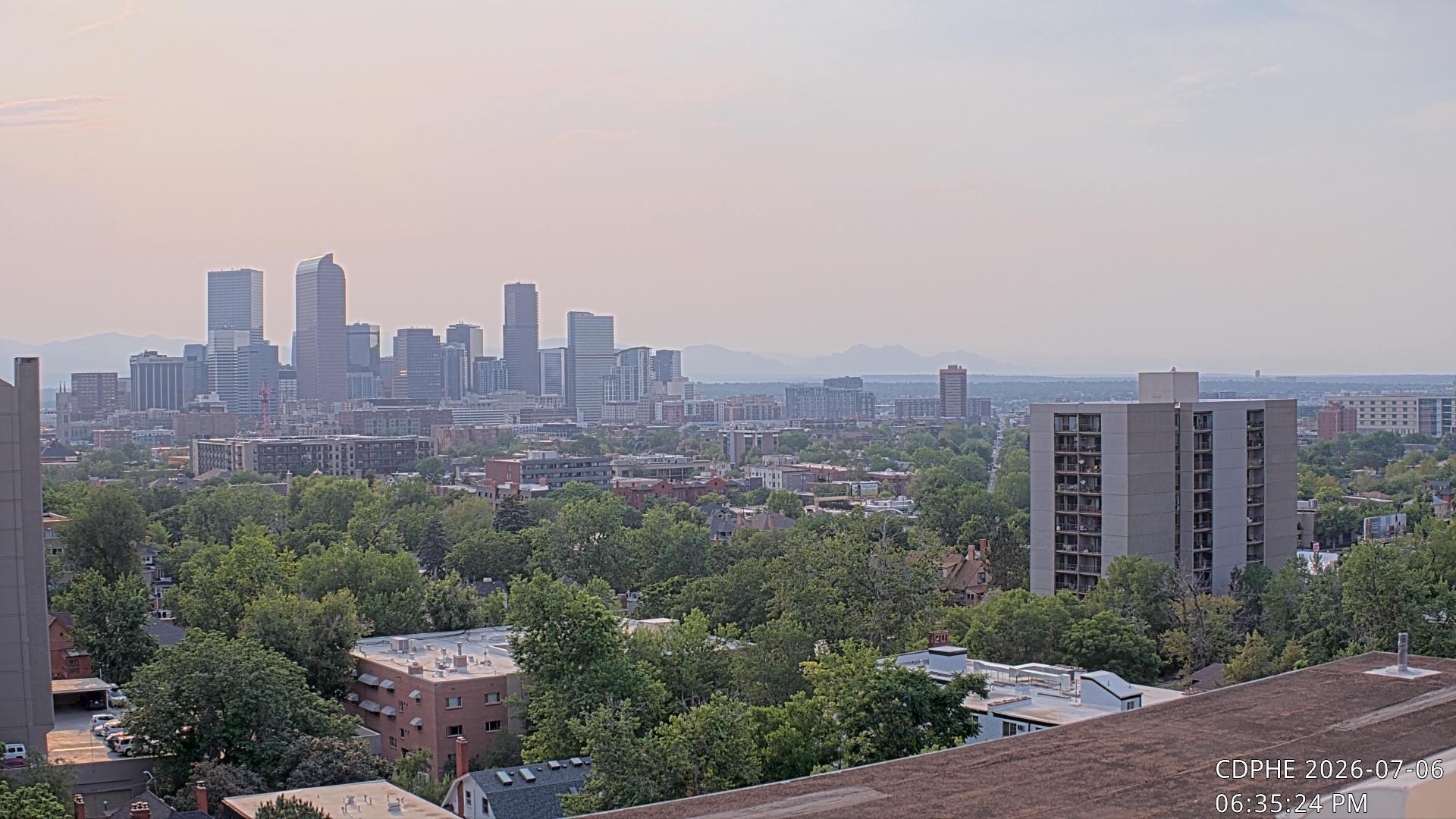 Archived image Webcam View of Downtown Denver Colorado