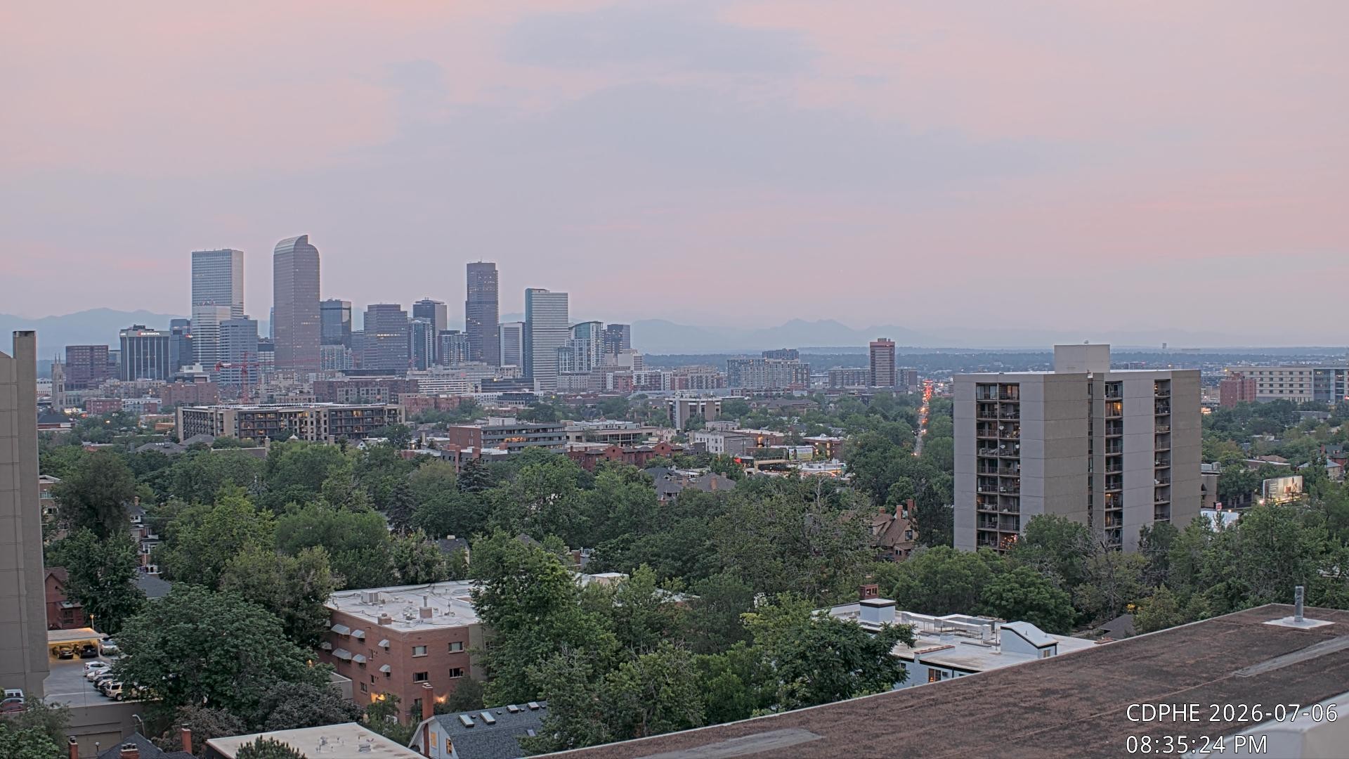 Archived image Webcam View of Downtown Denver Colorado