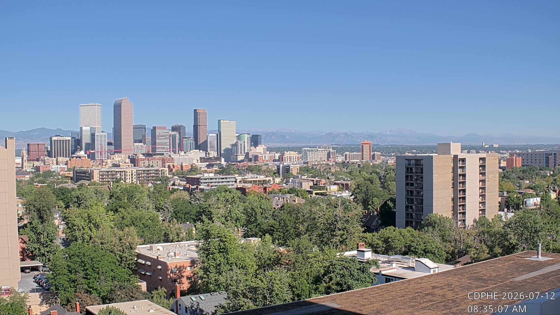 Archived image Webcam View of Downtown Denver Colorado