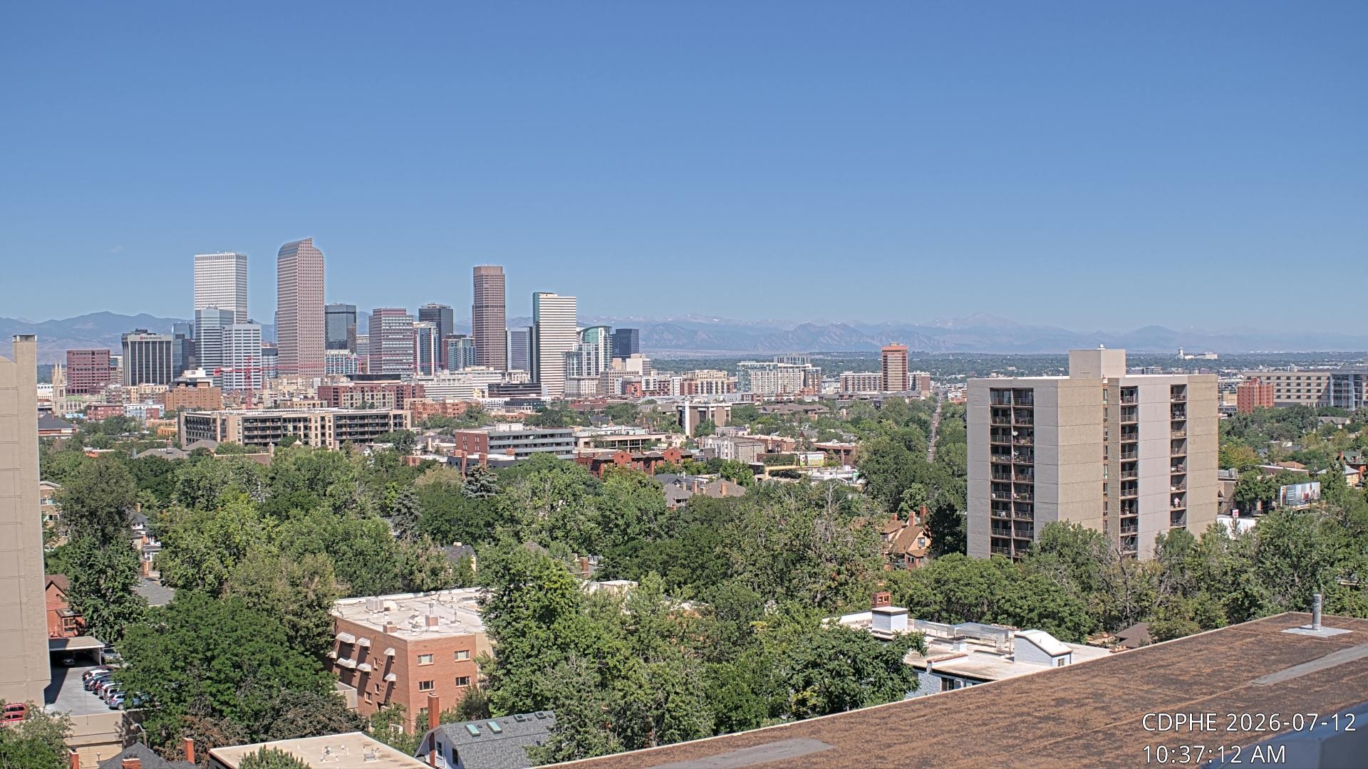 Archived image Webcam View of Downtown Denver Colorado