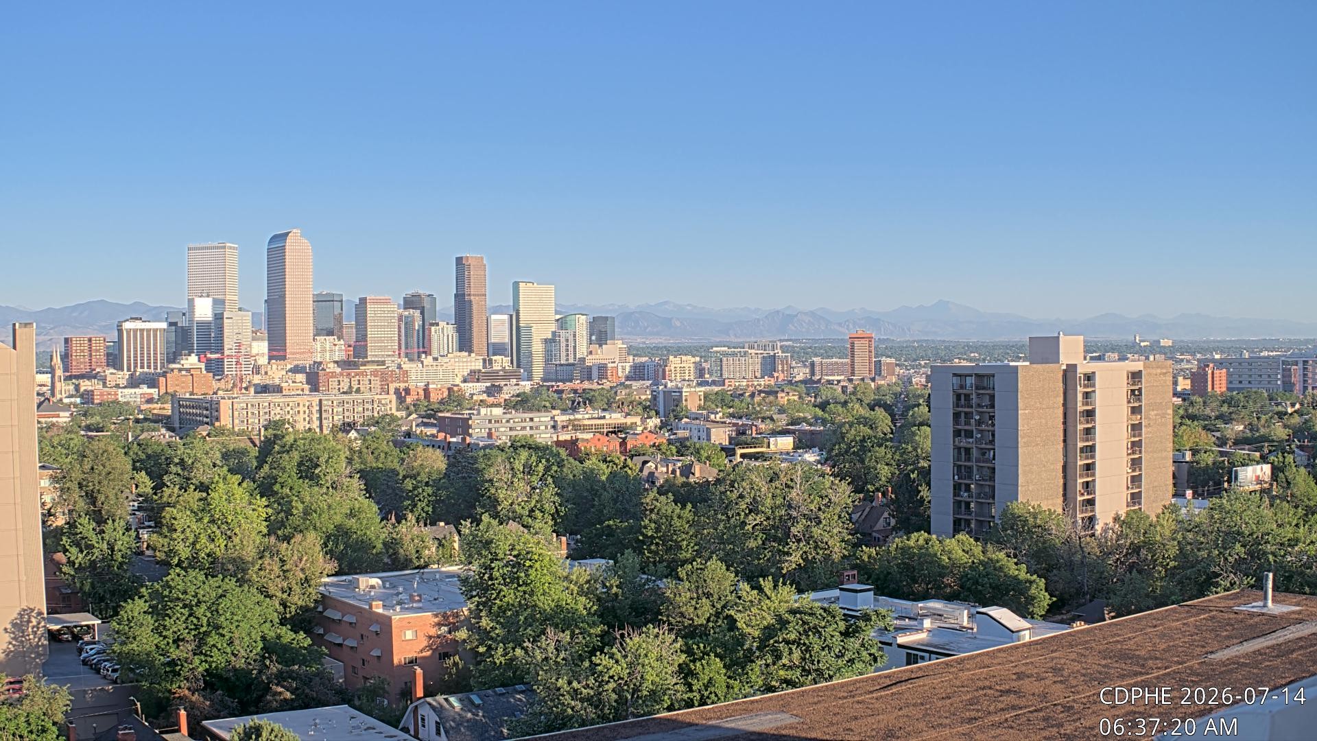 Archived image Webcam View of Downtown Denver Colorado