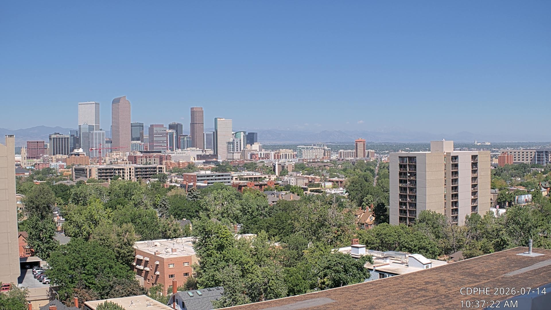 Archived image Webcam View of Downtown Denver Colorado