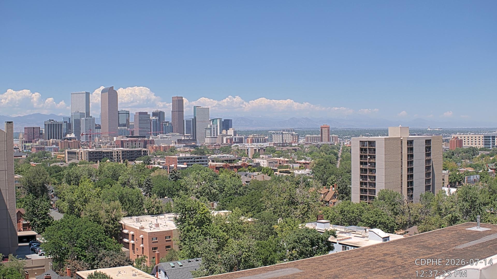 Archived image Webcam View of Downtown Denver Colorado