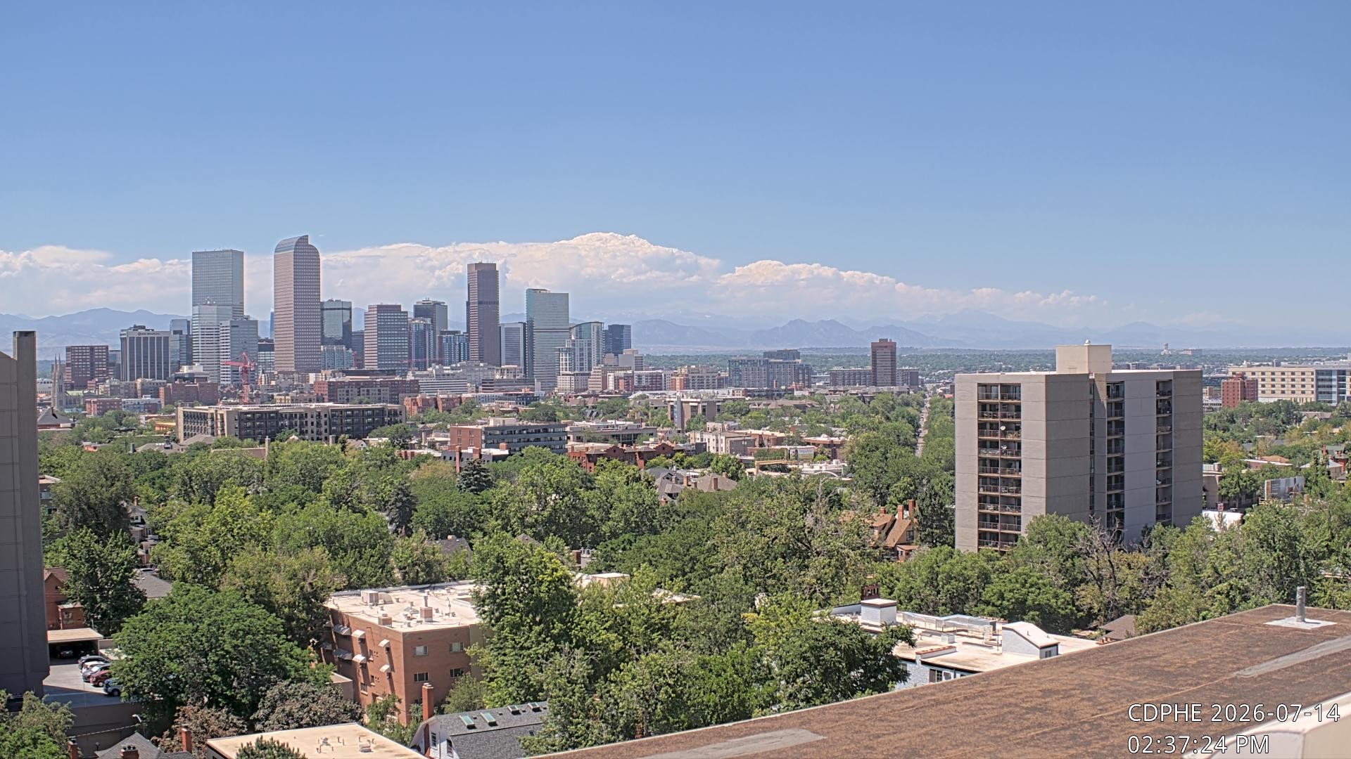 Archived image Webcam View of Downtown Denver Colorado
