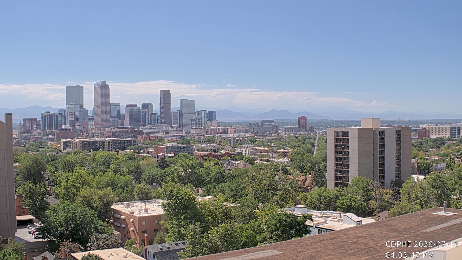 Archived image Webcam View of Downtown Denver Colorado