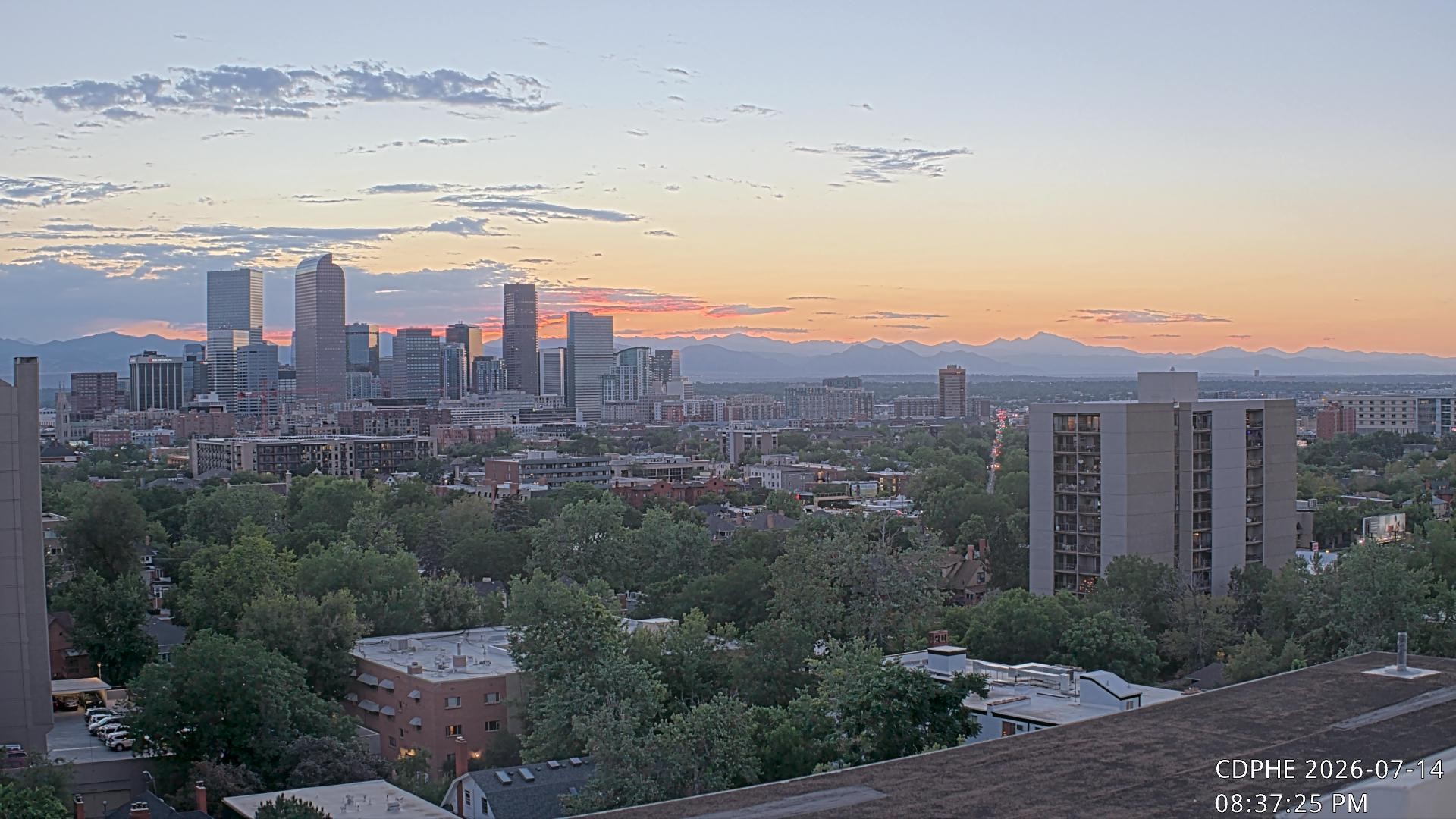 Archived image Webcam View of Downtown Denver Colorado