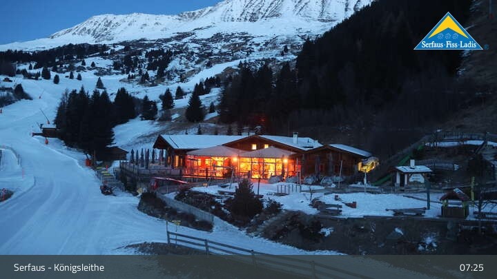 Archiv Foto Webcam Serfaus: Restaurant Königsleithe