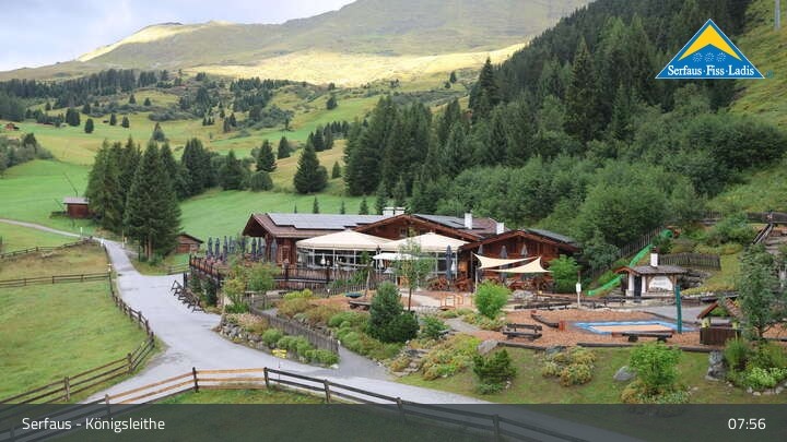 Archived image Webcam Serfaus: Mountain Restaurant Leithe Wirt