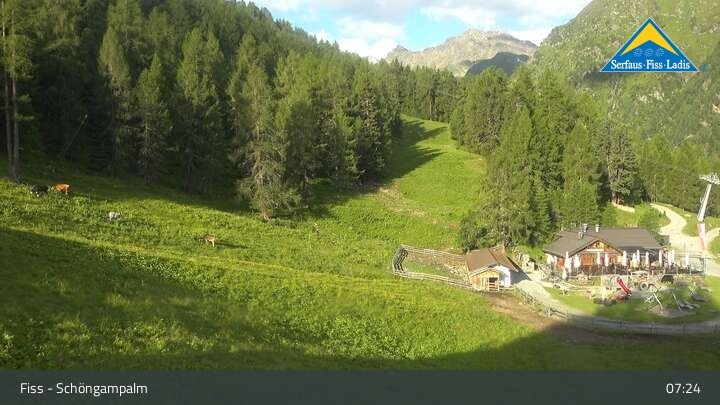 Archived image Webcam View of Schöngampalm near Fiss
