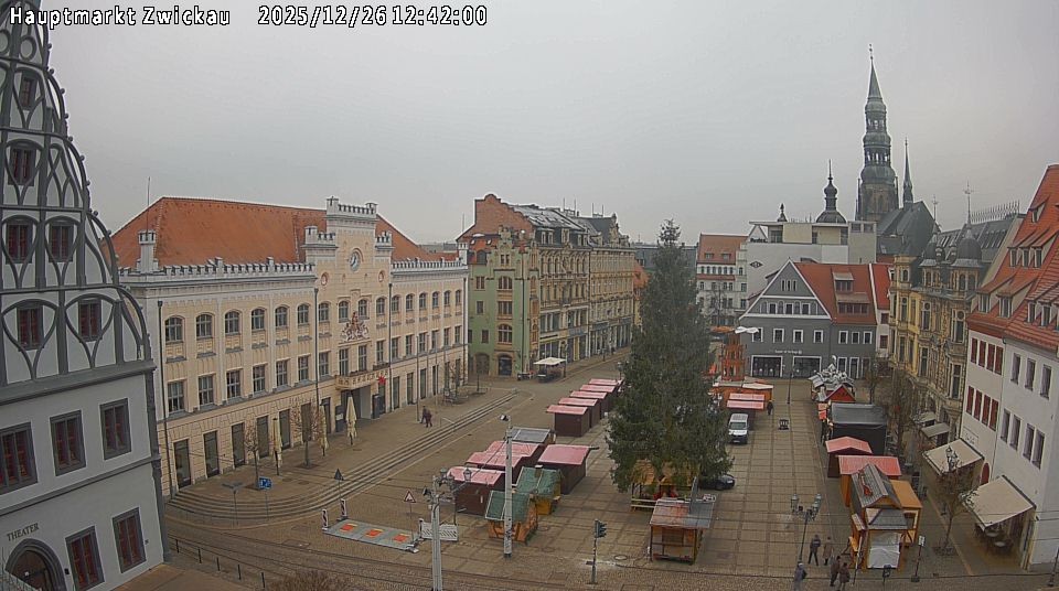 Archiv Foto Webcam Hauptmarkt Zwickau