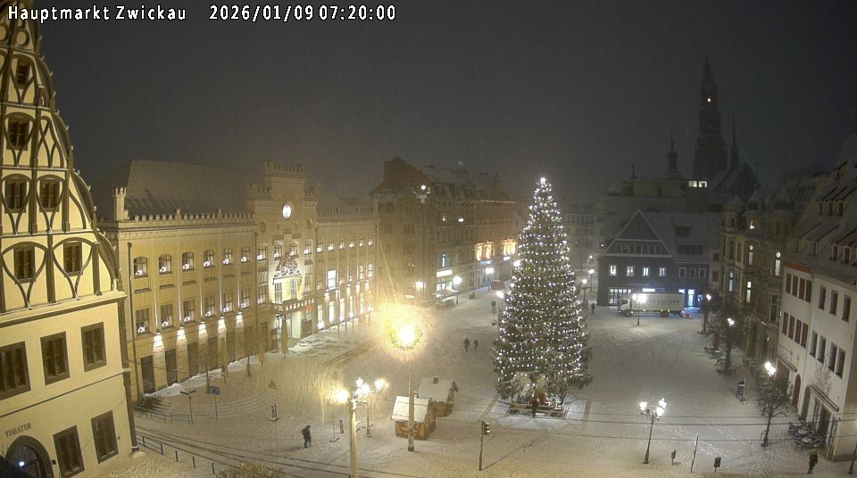 Archiv Foto Webcam Hauptmarkt Zwickau