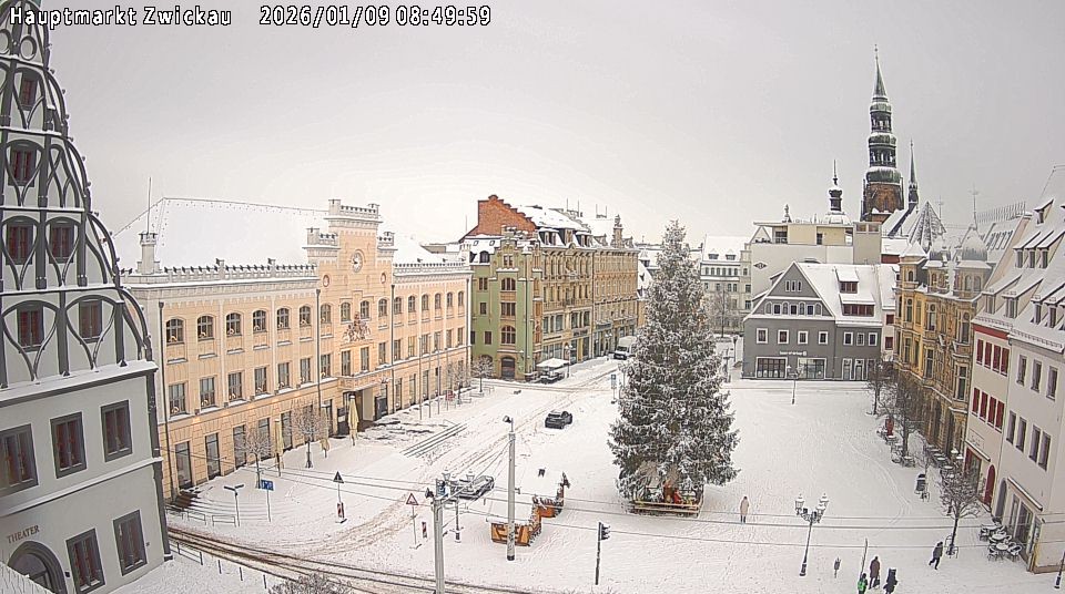 Archiv Foto Webcam Hauptmarkt Zwickau