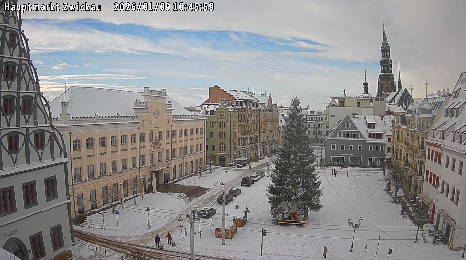 Archiv Foto Webcam Hauptmarkt Zwickau