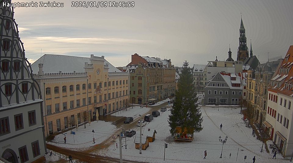 Archiv Foto Webcam Hauptmarkt Zwickau