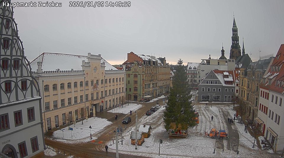 Archiv Foto Webcam Hauptmarkt Zwickau