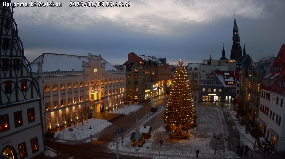 Archiv Foto Webcam Hauptmarkt Zwickau