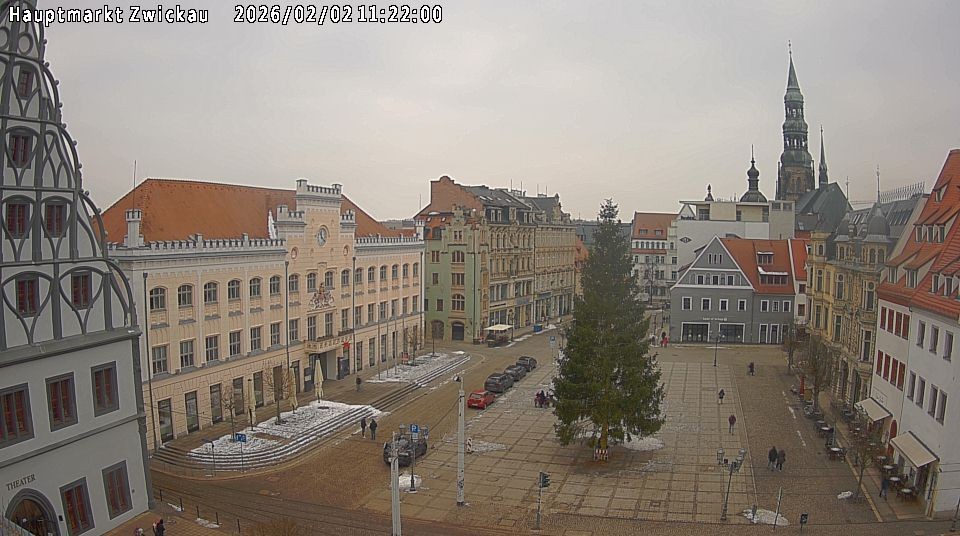 Archiv Foto Webcam Hauptmarkt Zwickau