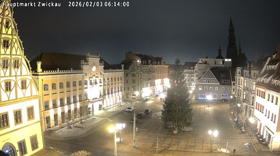 Archiv Foto Webcam Hauptmarkt Zwickau