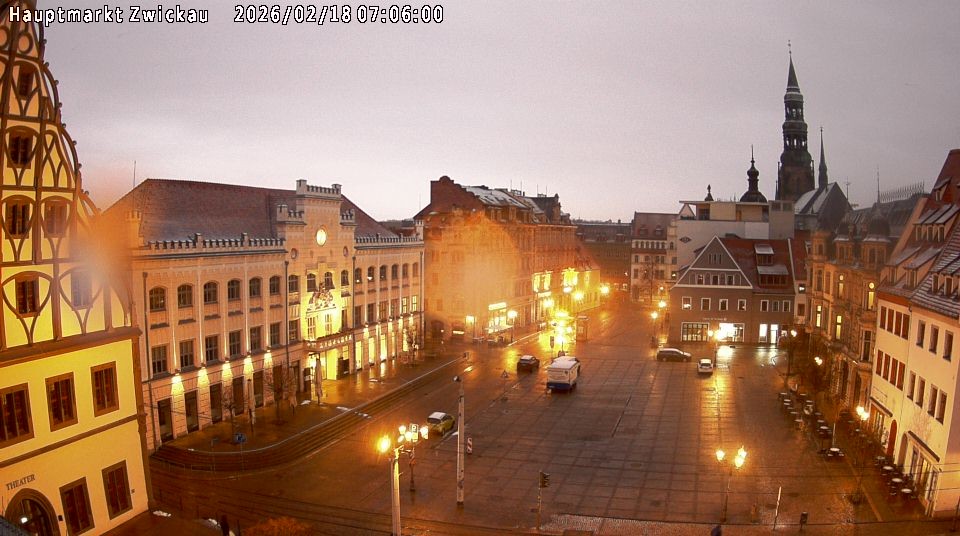 Archiv Foto Webcam Hauptmarkt Zwickau