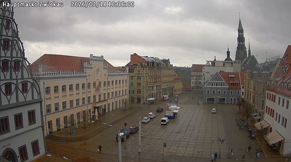 Archiv Foto Webcam Hauptmarkt Zwickau