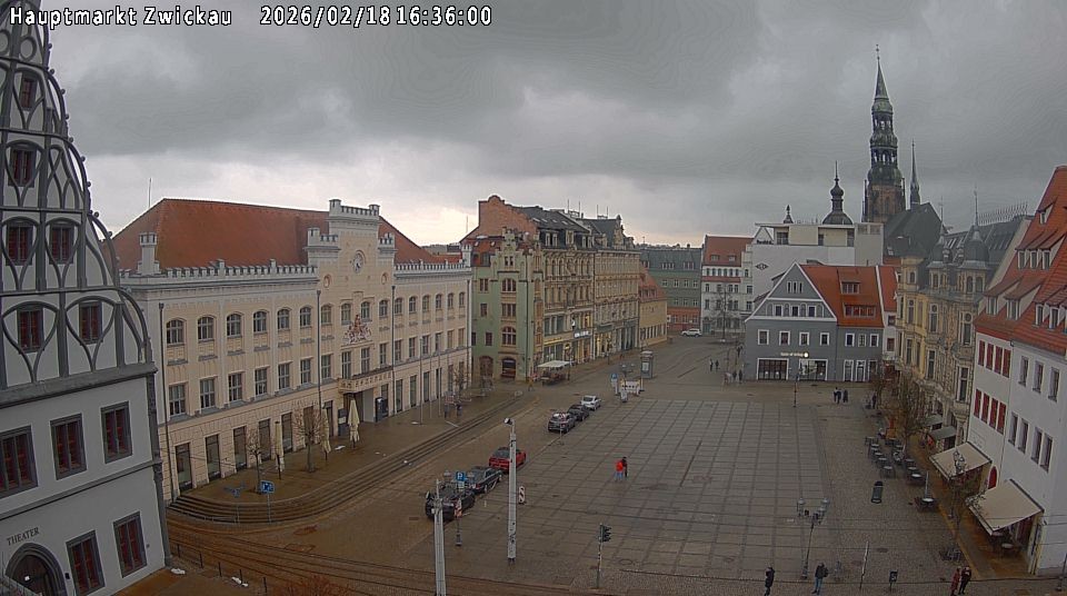 Archiv Foto Webcam Hauptmarkt Zwickau
