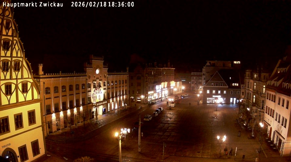 Archiv Foto Webcam Hauptmarkt Zwickau