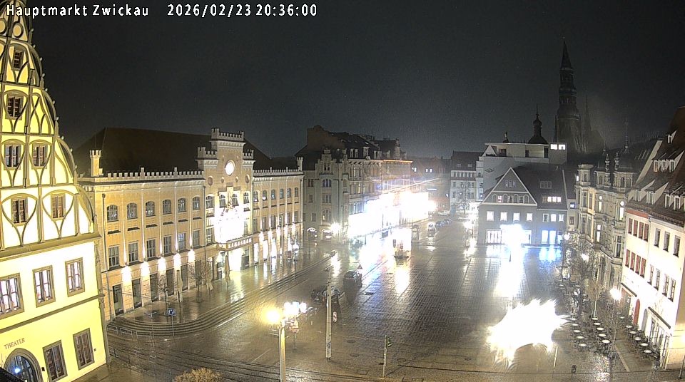 Archiv Foto Webcam Hauptmarkt Zwickau